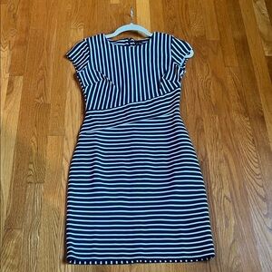 Banana Republic Navy and White Mini Dress